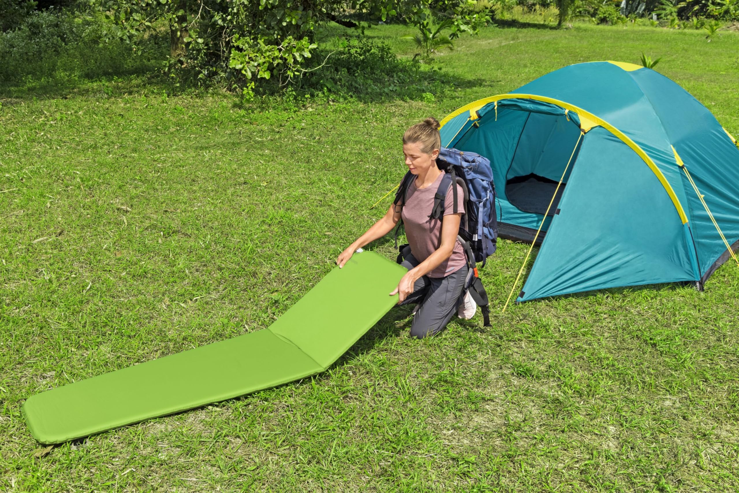 未使用 Bestway スリーピングマット インフレーターマット R値9.0 未使用 Bestway スリーピングマット インフレーターマット R値